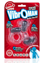Load image into Gallery viewer, Vibroman Better Sex Kit - Black/Clear - 3 Per Pack
