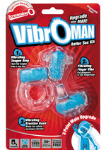 Load image into Gallery viewer, Vibroman Better Sex Kit - Blue/Clear - 3 Per Pack
