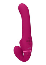 Load image into Gallery viewer, Vive Al Rechargeable Silicone Dual Motor Strapless Strap-On - Pink

