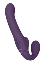 Load image into Gallery viewer, Vive Al Rechargeable Silicone Dual Motor Strapless Strap-On - Purple
