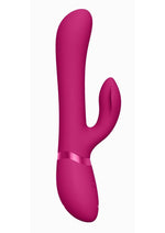 Load image into Gallery viewer, Vive Chou Rechargeable Silicone G-Spot Rabbit and Clitoral Stimulator - Pink
