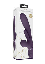 Load image into Gallery viewer, Vive Ena Rechargeable Silicone Triple Motor Thrusting G-Spot with Flapper and Air Wave Clit Stimulation Vibrator - Purple

