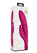 Load image into Gallery viewer, Vive Halo Rechargeable Silicone Ring Rabbit Vibrator - Pink
