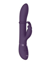 Load image into Gallery viewer, Vive Halo Rechargeable Silicone Ring Rabbit Vibrator - Purple
