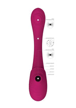 Load image into Gallery viewer, Vive Mirai Rechargeable Silicone Dual Motor Double Ended Bendable Pulse and Air Wave Vibrator
