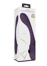 Load image into Gallery viewer, Vive Mirai Rechargeable Silicone Dual Motor Double Ended Bendable Pulse and Air Wave Vibrator - Purple

