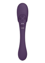 Load image into Gallery viewer, Vive Mirai Rechargeable Silicone Dual Motor Double Ended Bendable Pulse and Air Wave Vibrator
