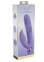 Load image into Gallery viewer, Vive Pallina Rechargeable Silicone Triple Motor G-Spot Vibrating and Tapping Beads Clit Stimulator - Lavender/Purple
