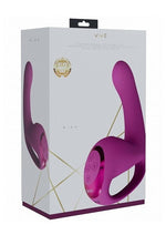Load image into Gallery viewer, Vive Riko Rechargeable Silicone Triple Motor Thumper with Finger Motion Vibrator - Pink
