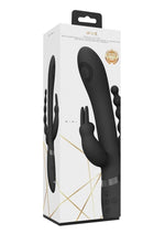 Load image into Gallery viewer, Vive Rini Rechargeable Silicone Pulse Wave and Vibrating Double Penetration Rabbit - Black
