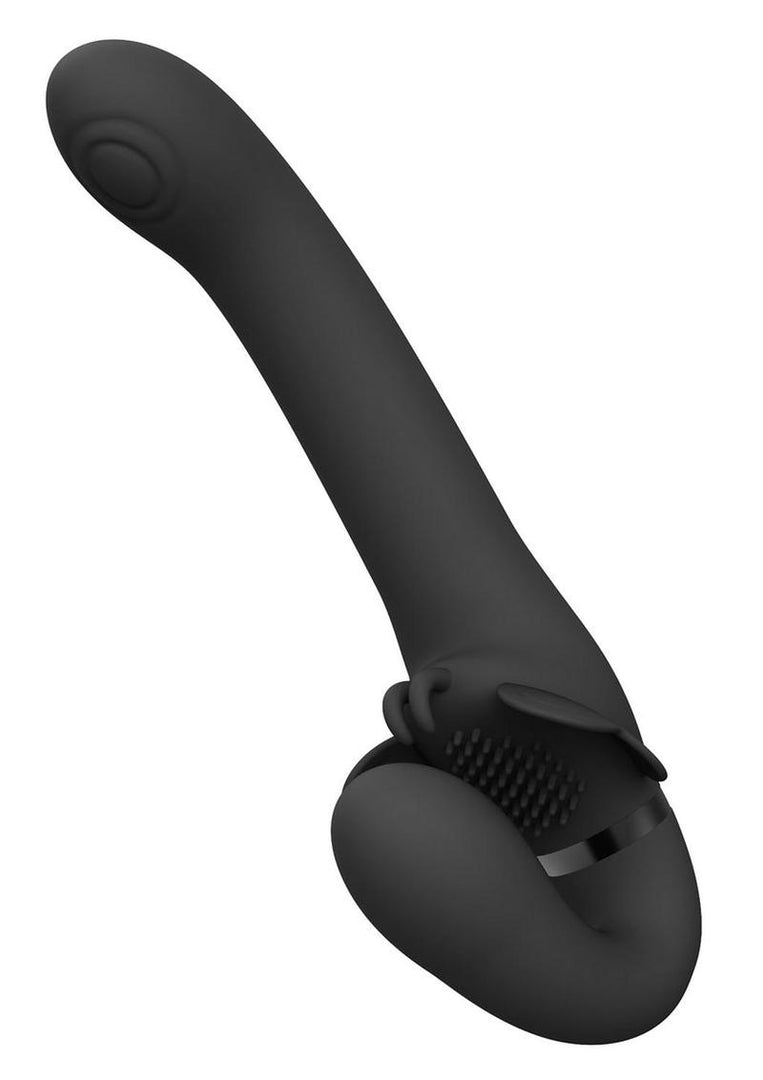 Vive Satu Rechargeable Silicone Pulse Wave and Vibrating Strapless Strap-On
