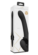Load image into Gallery viewer, Vive Satu Rechargeable Silicone Pulse Wave and Vibrating Strapless Strap-On - Black
