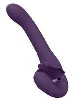 Load image into Gallery viewer, Vive Satu Rechargeable Silicone Pulse Wave and Vibrating Strapless Strap-On
