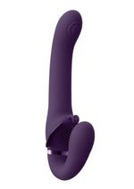 Load image into Gallery viewer, Vive Satu Rechargeable Silicone Pulse Wave and Vibrating Strapless Strap-On
