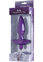 Load image into Gallery viewer, Vogue Aria Vibrating Silicone Anal Plug - Purple - Medium
