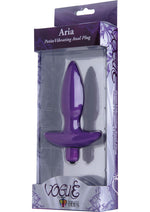 Load image into Gallery viewer, Vogue Aria Vibrating Silicone Anal Plug - Purple - Small