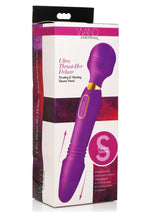 Load image into Gallery viewer, Wand Essential Ultra Thrust-Her Deluxe Rechargeable Silicone Thrusting and Vibrating Wand - Purple
