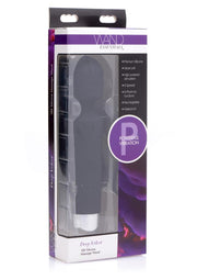 Wand Essentials Deep Velvet Silicone Wand Massager - Black/Purple