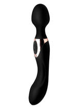 Load image into Gallery viewer, Wand Essentials Double Silicone Vibrating Wand Massager - Black
