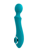 Load image into Gallery viewer, Wanderful Sucker Rechargeable Silicone Bodywand and Clitoral Stimulator - Teal

