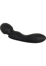 Load image into Gallery viewer, Wanderlust Rechargeable Silicone Powerful Dual Sided Wand Massager - Black
