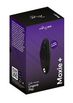 Load image into Gallery viewer, We-Vibe Moxie+ Wearable Rechargeable Silicone Panty Vibe Clitoral Stimulator with Remote - Black

