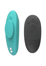 Load image into Gallery viewer, We-Vibe Moxie+ Wearable Rechargeable Silicone Panty Vibe Clitoral Stimulator with Remote - Aqua/Blue

