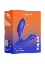 Load image into Gallery viewer, We-Vibe Vector+ Rechargeable Silicone Vibrating Prostate Massager with Remote Control - Blue/Royal Blue
