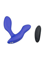 Load image into Gallery viewer, We-Vibe Vector+ Rechargeable Silicone Vibrating Prostate Massager with Remote Control - Blue/Royal Blue
