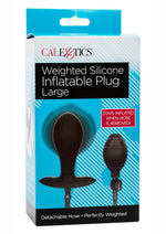 Load image into Gallery viewer, Weighted Silicone Inflatable Plug - Black - Large
