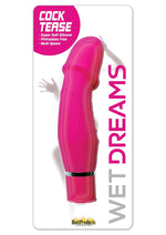 Load image into Gallery viewer, Wet Dreams Cock Tease Mini Silicone Textured Vibrator Waterproof - Magenta/Pink
