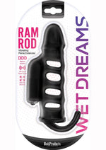 Load image into Gallery viewer, Wet Dreams Ram Rod Silicone Vibrating Penis Extender - Black
