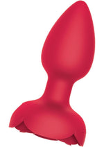 Load image into Gallery viewer, Wet Dreams Rosebud Tushy Light Silicone Butt Plug - Red