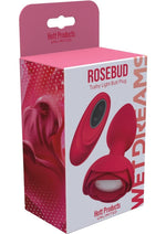 Load image into Gallery viewer, Wet Dreams Rosebud Tushy Light Silicone Butt Plug - Red