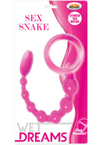 Load image into Gallery viewer, Wet Dreams Sex Snake Silicone Vibrating Anal Beads - Pink/Pink Passion
