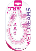 Load image into Gallery viewer, Wet Dreams Xtreme Vibrating Scorpion Silicone Cock Ring Waterproof - Pink/Pink Passion
