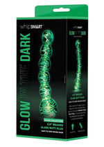 Load image into Gallery viewer, WhipSmart Beaded Glass Butt Plug - Clear/Glow In The Dark - 5.5in
