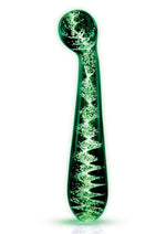 Load image into Gallery viewer, WhipSmart Bulbous Glass Dildo with Curved Base - Clear/Glow In The Dark - 6.5in
