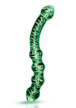 Load image into Gallery viewer, WhipSmart Dual Ended Beaded Glass Dildo - Clear/Glow In The Dark - 6.5in

