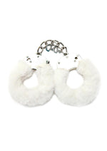 Load image into Gallery viewer, WhipSmart Furry Cuffs with Eye Mask - White
