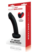 Load image into Gallery viewer, WhipSmart Heartbreaker Silicone Dildo Heart Base - Black - 7in