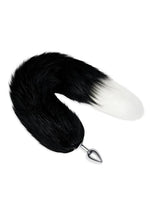 Load image into Gallery viewer, WhipSmart Metal Plug with 14in Indigo Fox Tail - Black/Metal - 2.5in
