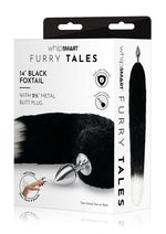 Load image into Gallery viewer, WhipSmart Metal Plug with 14in Indigo Fox Tail - Black/Metal - 2.5in
