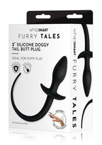 Load image into Gallery viewer, WhipSmart Play Tails Silicone Doggy Tail - Black - 3in
