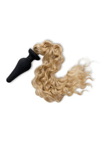 Load image into Gallery viewer, WhipSmart Silicone Plug 4in with Pony Tail - Blondie - Tan