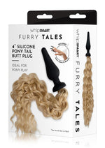 Load image into Gallery viewer, WhipSmart Silicone Plug 4in with Pony Tail - Blondie - Tan