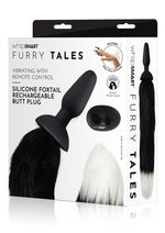 Load image into Gallery viewer, WhipSmart Silicone Remote Plug 3.75in with Fox Tail - Black
