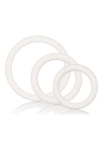 Load image into Gallery viewer, White Rubber Cock Rings - White - 3 Piece Set
