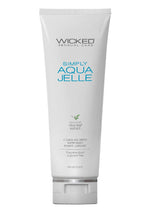 Load image into Gallery viewer, Wicked Simply Aqua Jelle Water Based Lubricant with Olive Leaf Extract - 4oz Tube
