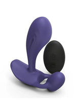 Load image into Gallery viewer, Witty Rechargeable Silicone Vibrator with Clitoral Stimulator - Blue/Midnight Indigo